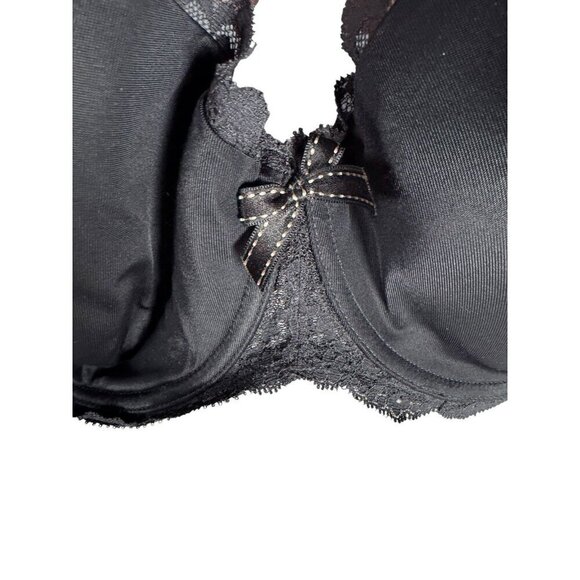 Chantelle Woman's Sz 38DD Black Rive Gauche Bra Underwire Double Straps Sexy - Picture 3 of 11